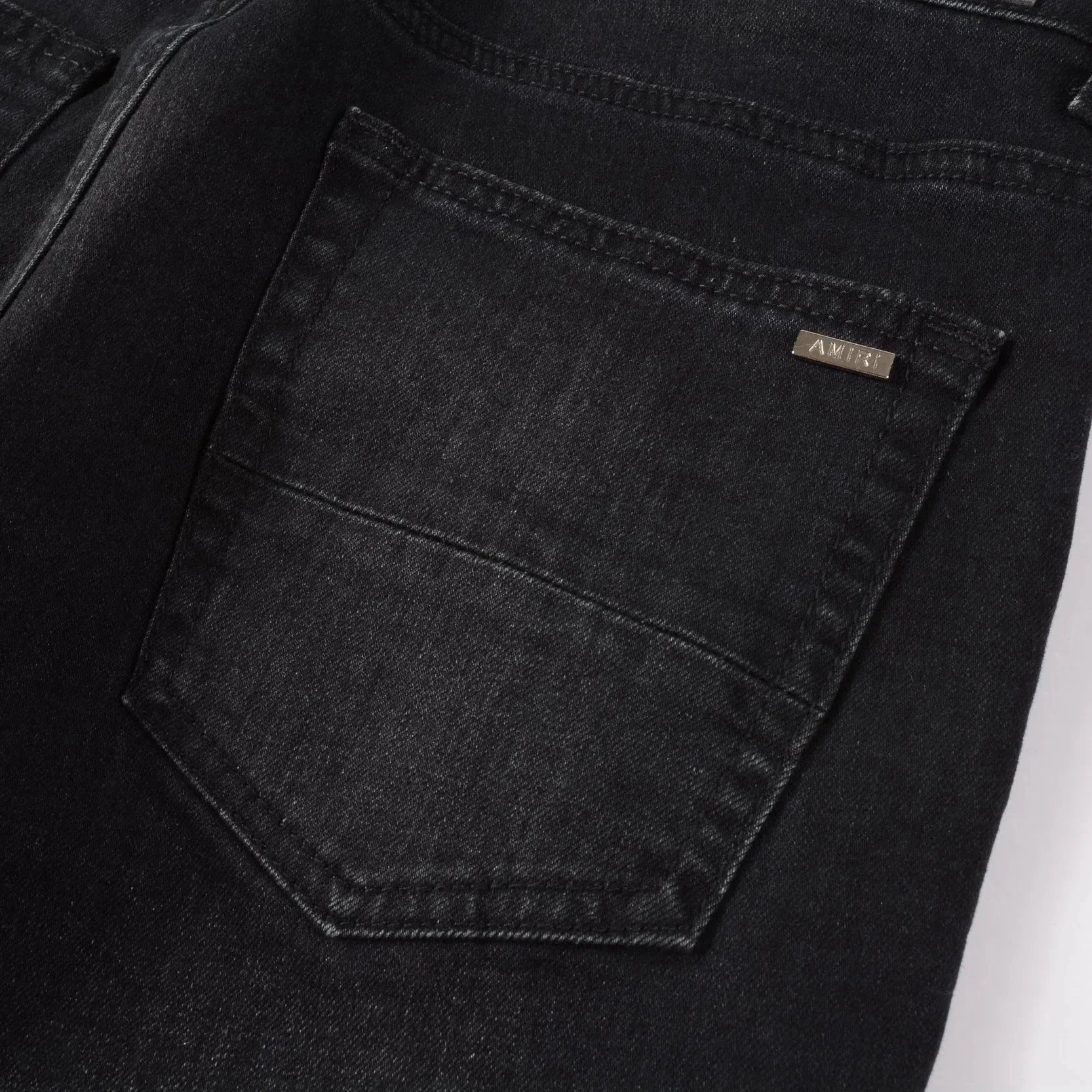 Distressed Printed Patchwork Black Jeans - 11
