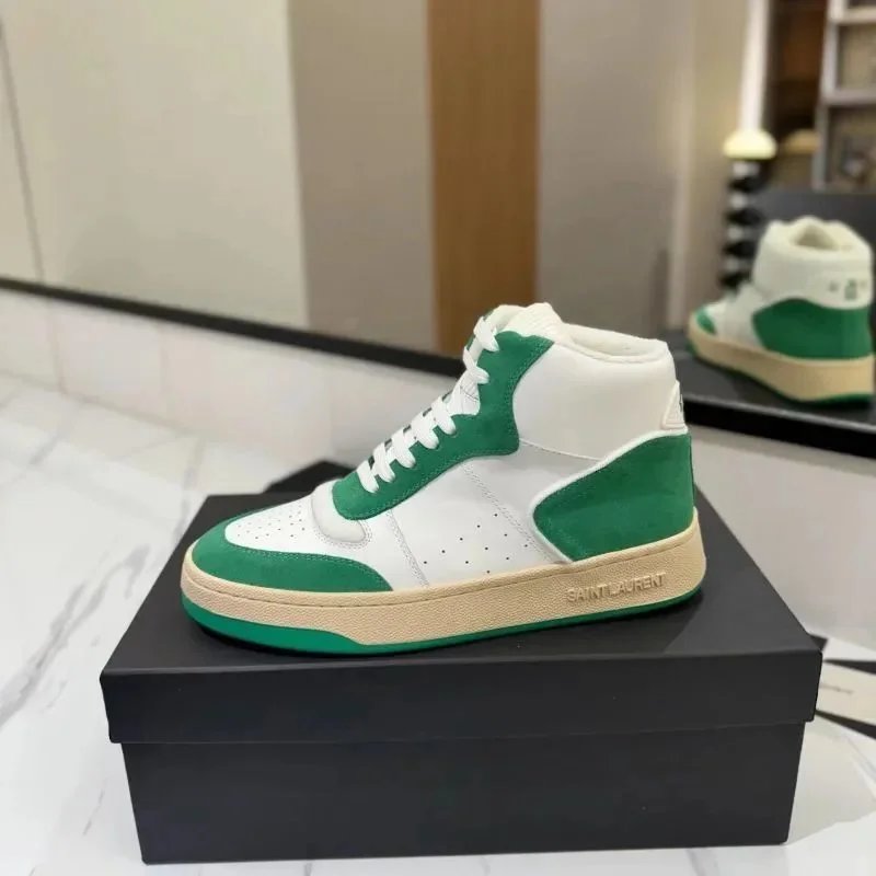 Saint Laurent Court Classic High-Top White Sneakers - 5
