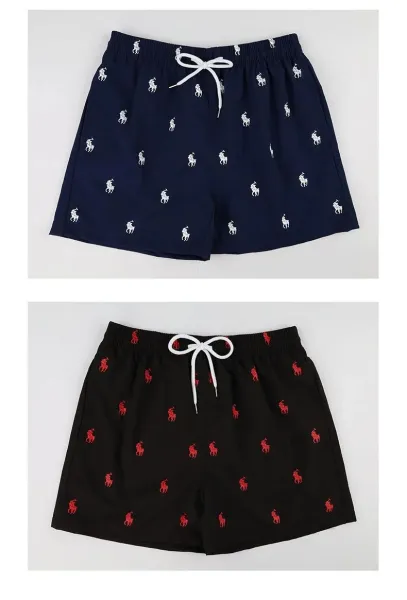 Ralph Lauren Polo Pony All-Over Print Swim Trunks Navy - 5