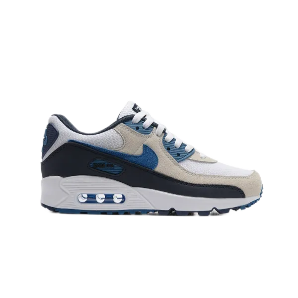 Nike Air Max 90 White Navy Beige Sneakers - 1