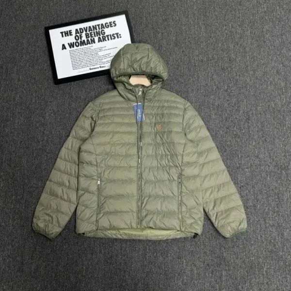Polo Ralph Lauren Lightweight Hooded Down Jacket Army Green - 1