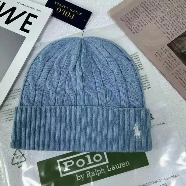 Polo Ralph Lauren Cable Knit Beanie in Powder Blue - 1