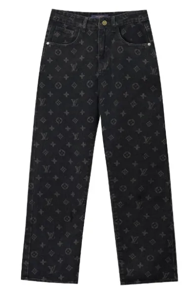 Louis Vuitton Monogram Denim Jeans Black - 1