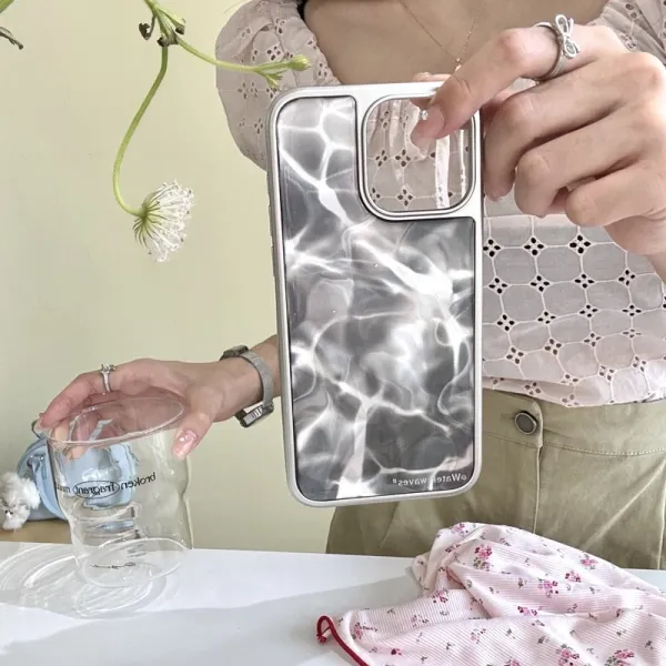 Clear Wave Effect Phone Case Silver Gray Phone-Case - 5