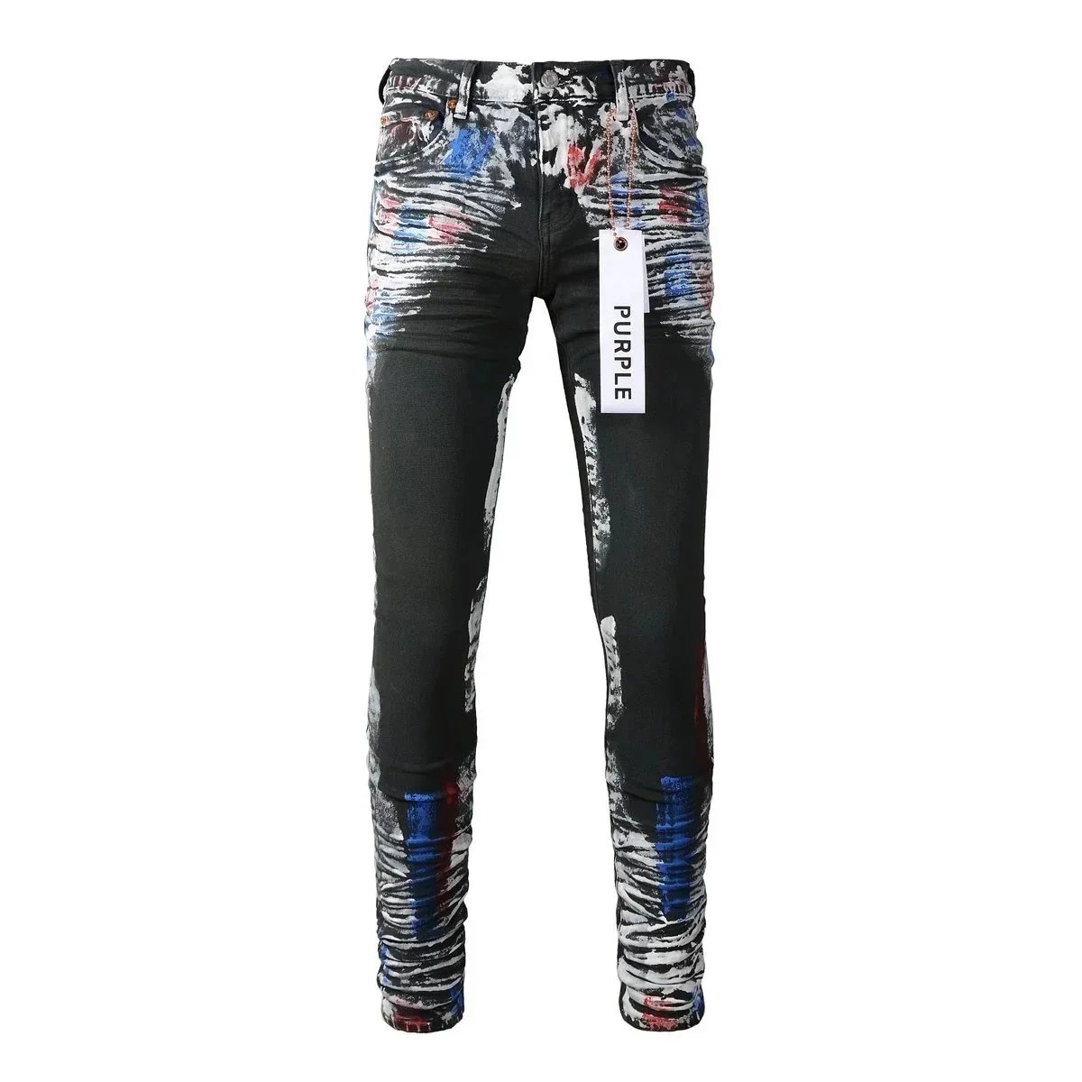 Off-White Paint Splatter Distressed Skinny Jeans - 11