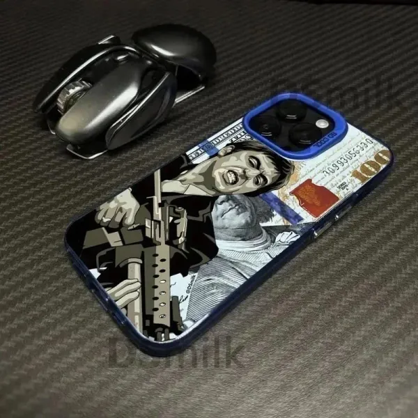 Digital Pionker x Saint Tears 'Money Gun' Phone Case Blue - 1