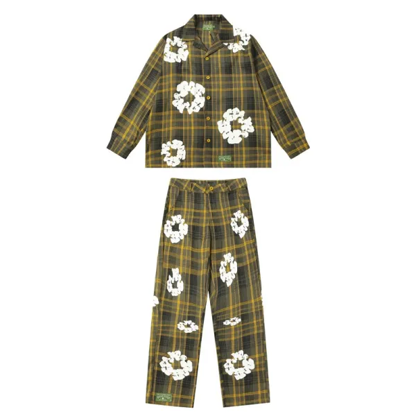 Gallery Dept. Plaid Wreath Pants Gray - 11