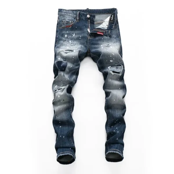 Dsquared2 Paint Splatter Distressed Slim Fit Jeans - 1