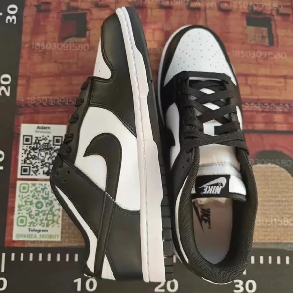 Nike Dunk Low Panda Black White Sneakers - 1