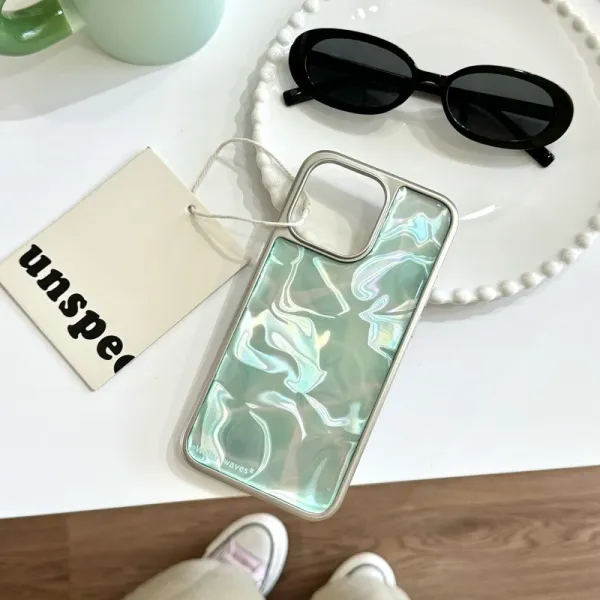 Clear Wave Effect Phone Case Silver Gray Phone-Case - 8
