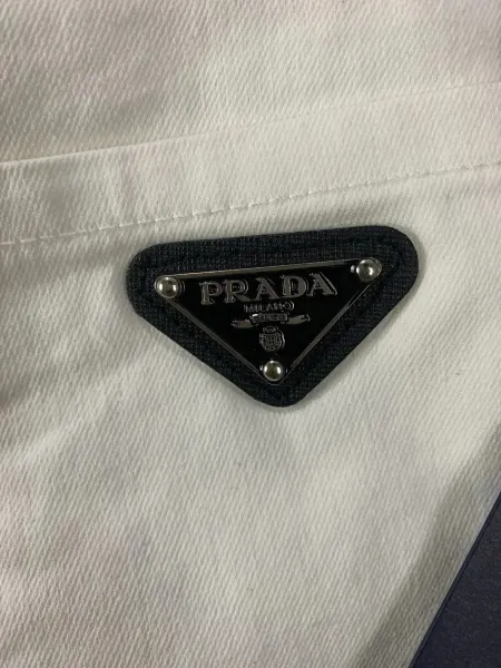 Prada Logo-Embroidered Black Jeans - 9