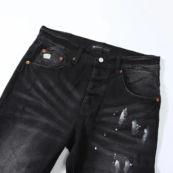 Off-White Paint Splatter Distressed Skinny Jeans - 4