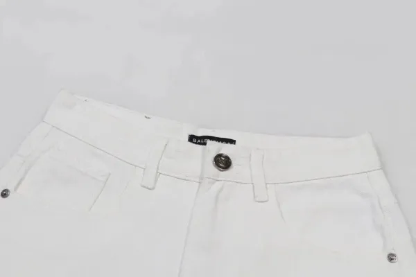 Balenciaga Distressed Wide-Leg Jeans Dark Wash - 6