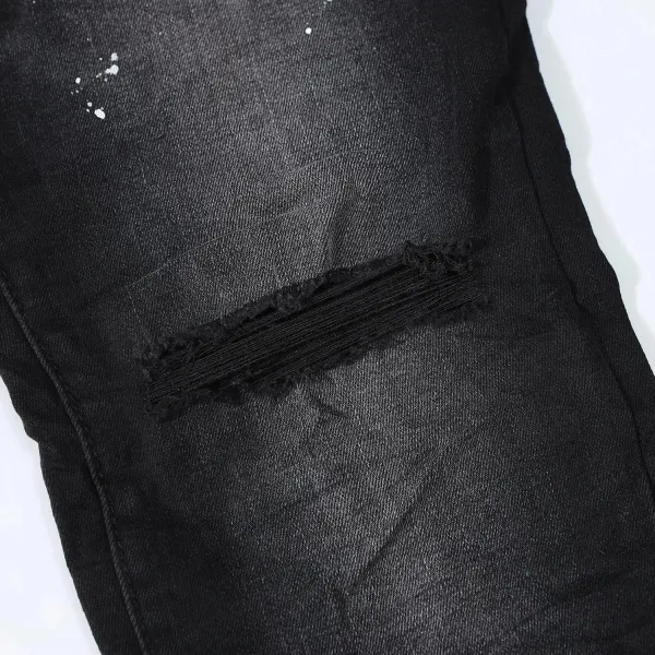 Off-White Paint Splatter Distressed Skinny Jeans - 8