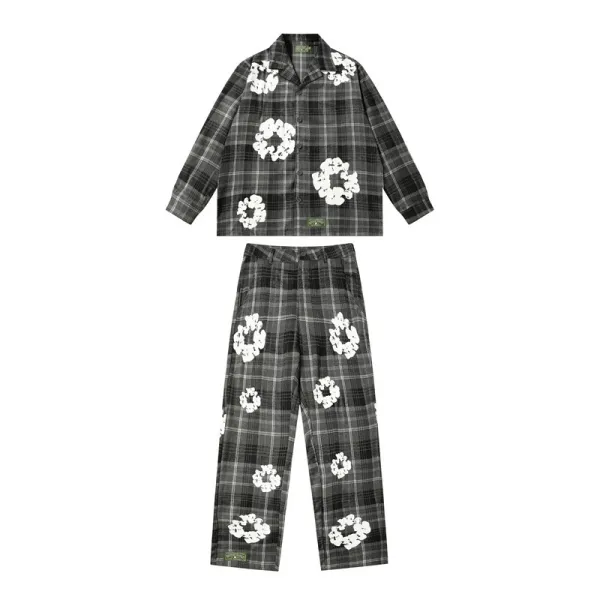 Gallery Dept. Plaid Wreath Pants Gray - 6