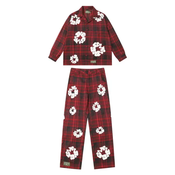 Gallery Dept. Plaid Wreath Pants Gray - 16