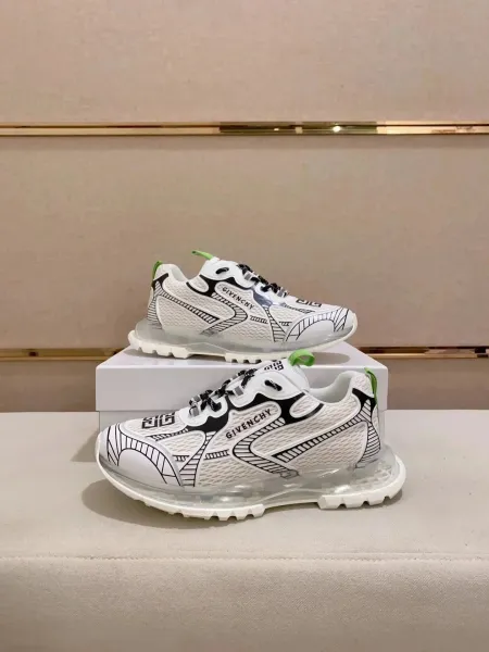 Givenchy Urban Runner Black White Green Transparent Sneakers - 7