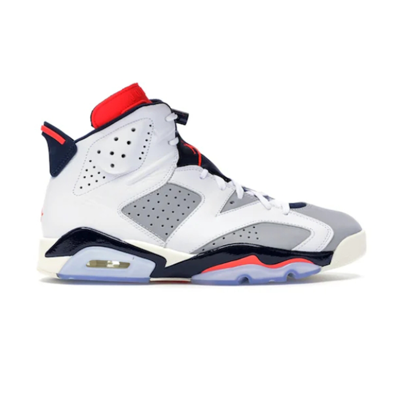 Air Jordan 6 Retro Infrared White Gray Sneakers - 3