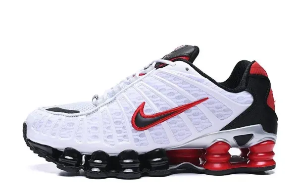 Nike Shox R4 x Supreme White/Navy/Orange Sneakers - 8