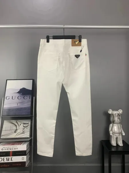 Prada Re-Nylon White Slim-Fit Trousers - 1