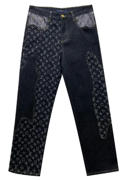 Louis Vuitton Monogram Patchwork Denim Jeans - 1