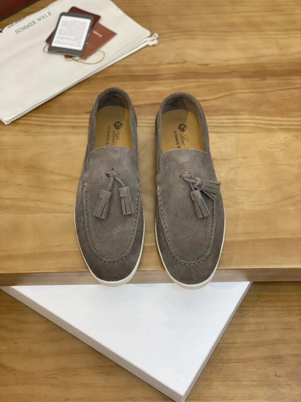 Design Summer Walk Tassel Loafers Gray Suede Casual Shoes Loafers product listing in Litbuy spreadsheet finds