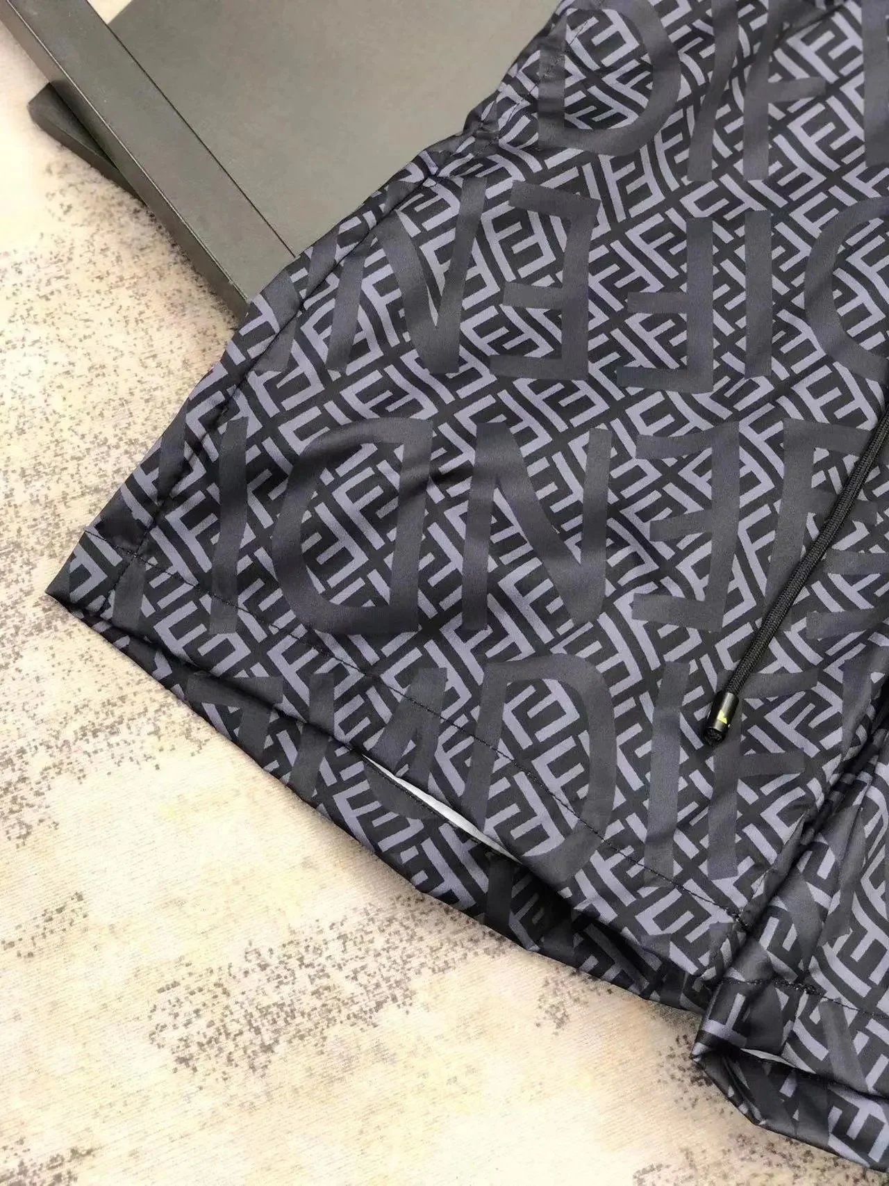 Fendi FF Monogram Swim Shorts Navy - 9