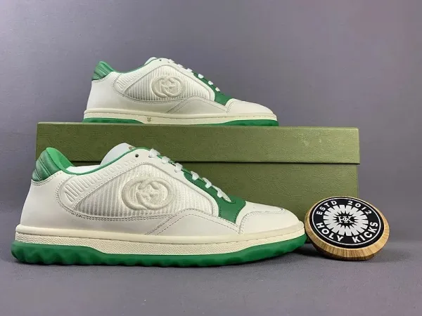 Gucci Rhyton Low White and Green Sneakers - 1