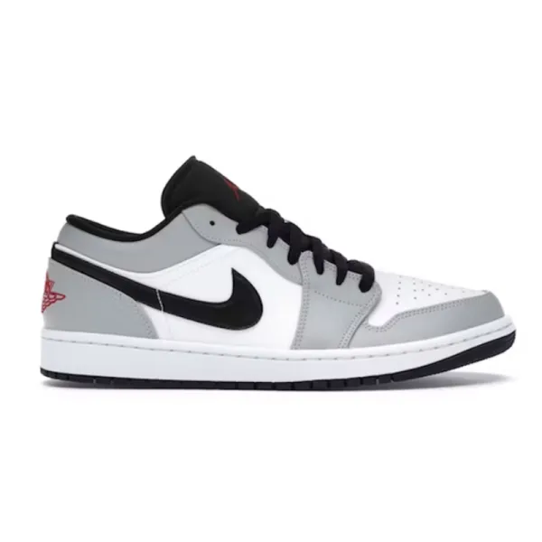 Air Jordan 1 Low Wolf Gray White Black Sneakers - 1