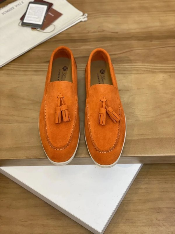 Design Tassel Loafers Orange Suede Casual Shoes product listing in Litbuy spreadsheet finds