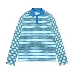 Design Striped Polo Shirt in Pink and Red - 5