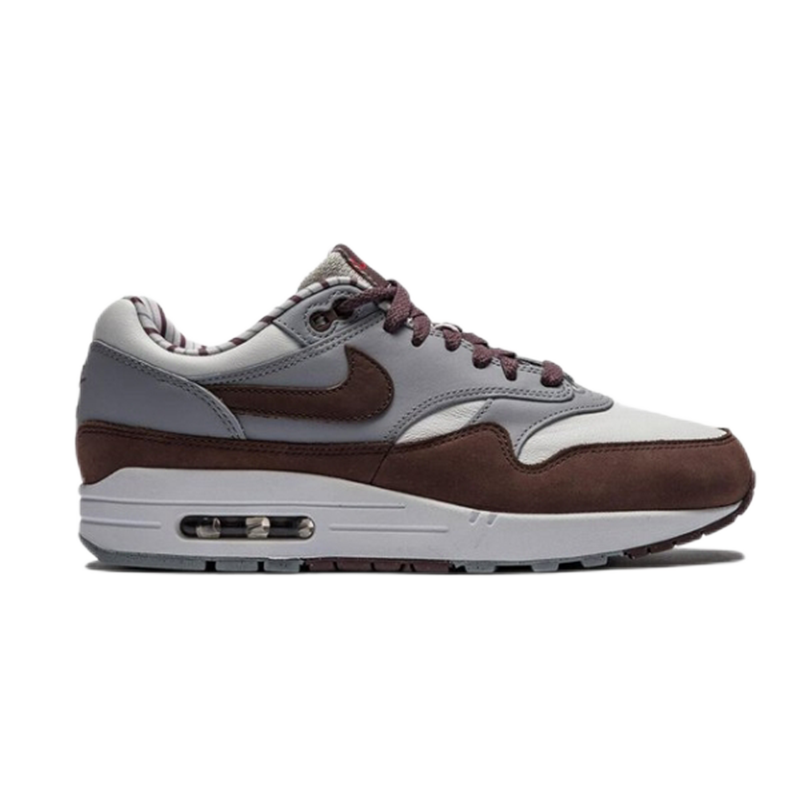 Nike Air Max 1 Light Gray and Charcoal Sneakers - 15