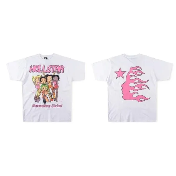 Hellcat Records Graphic Print Oversized T-Shirt Beige - 6