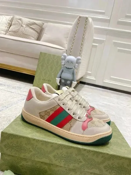 Gucci Ace Pineapple Embroidered White Sneakers - 10