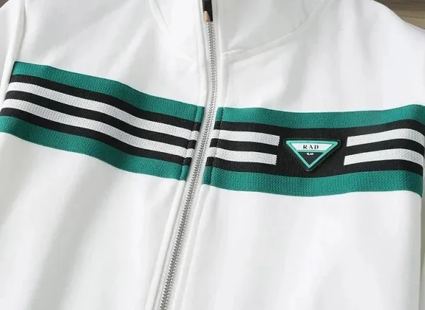 Prada Logo Stripe White Tracksuit - 8