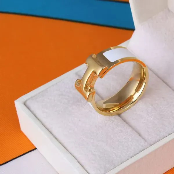 Hermès Clic H Ring Silver White Enamel Jewelry - 4