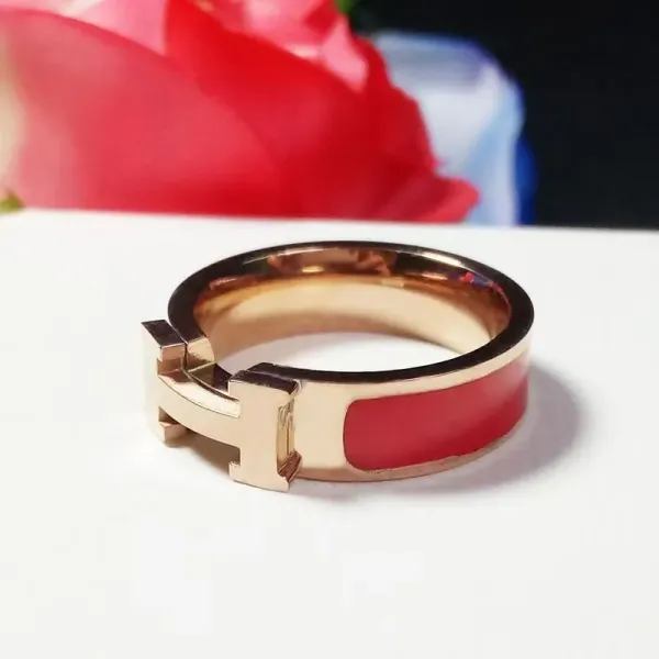 Hermès Clic H Ring Silver White Enamel Jewelry - 8