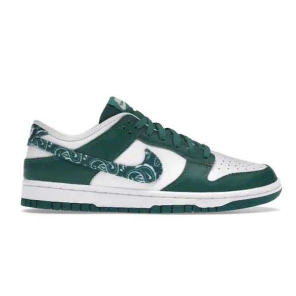 Nike Dunk Low Paisley Green Sneakers - 2