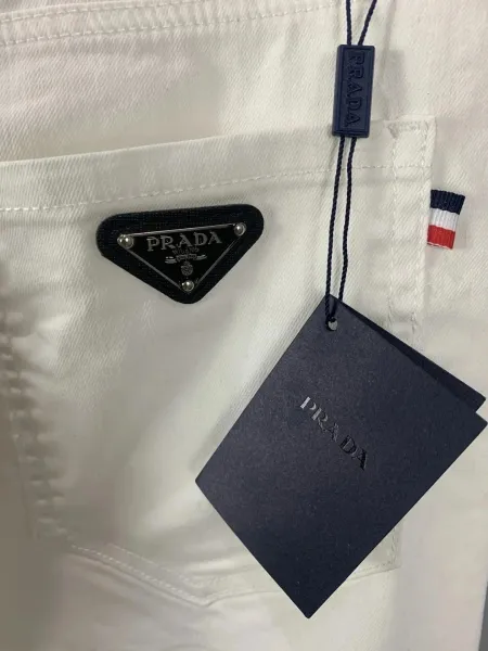 Prada Logo-Embroidered Black Jeans - 8