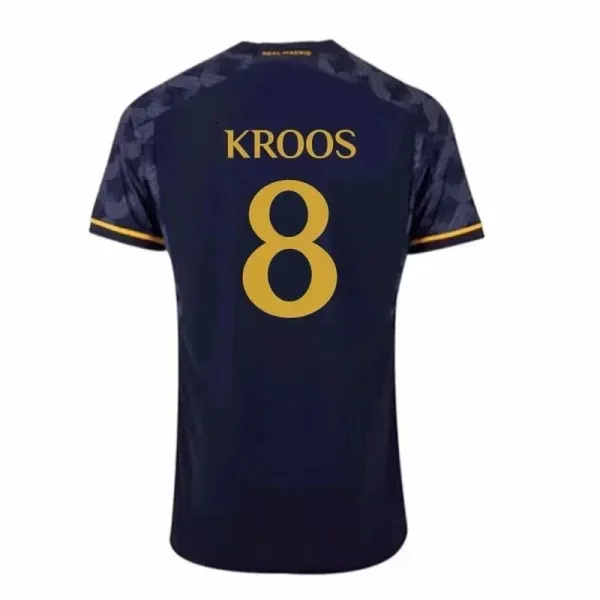 Real Madrid 2023/24 Third Jersey Navy Gold Kroos #8 - 1
