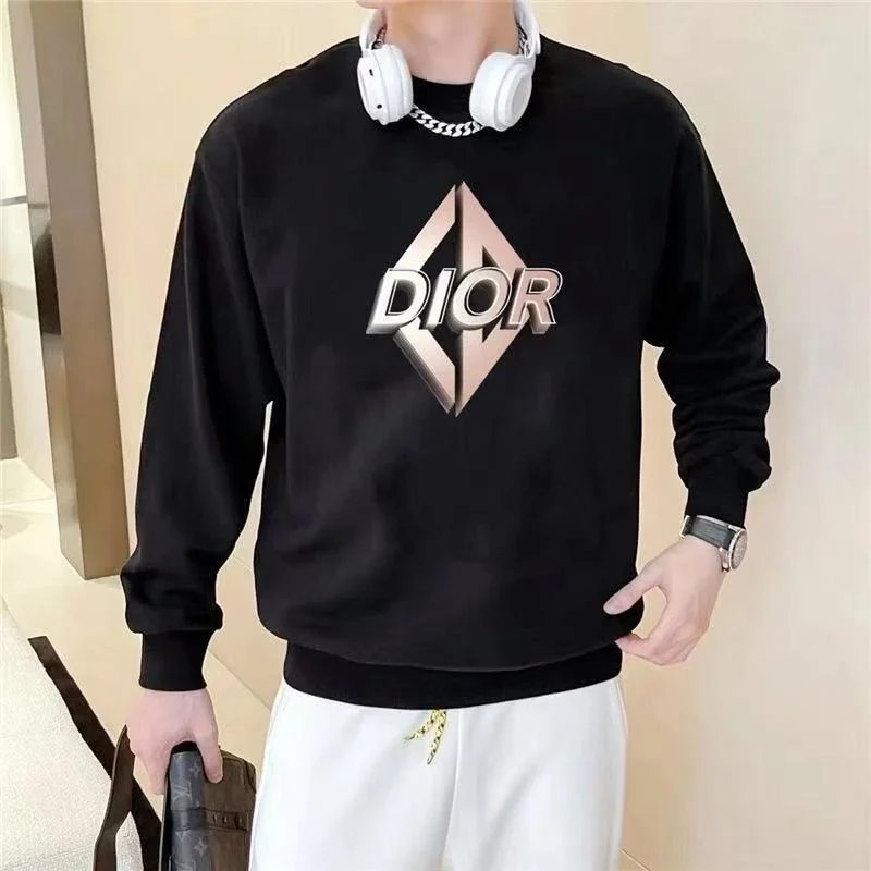 Dior Oblique Logo Graphic Hoodie White - 4