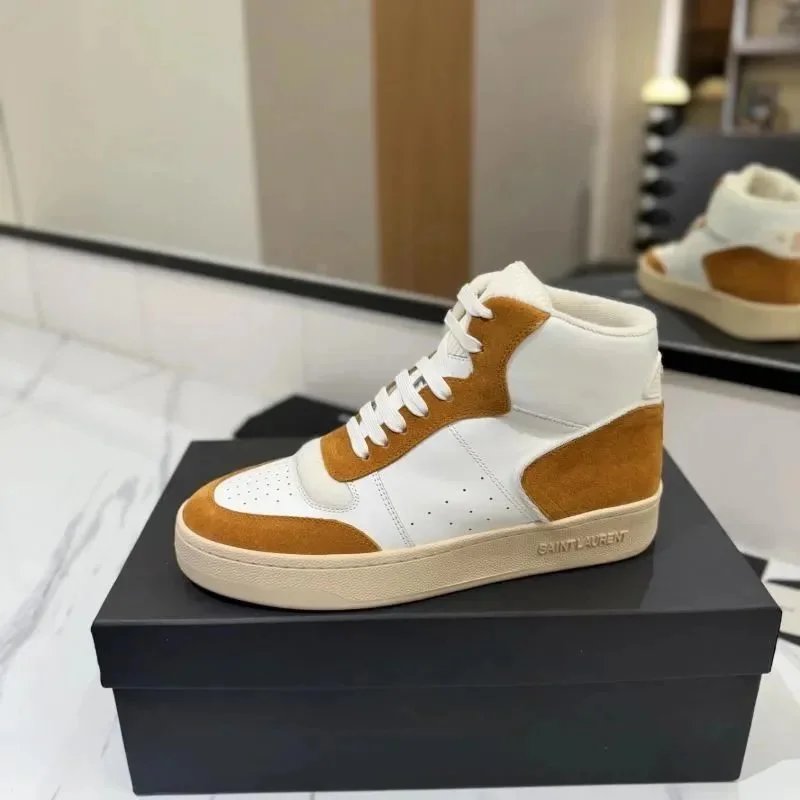 Saint Laurent Court Classic High-Top White Sneakers - 8