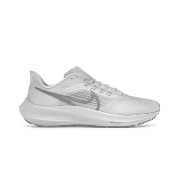 Nike Air Zoom Pegasus 39 White/Gray Running Shoes - 2