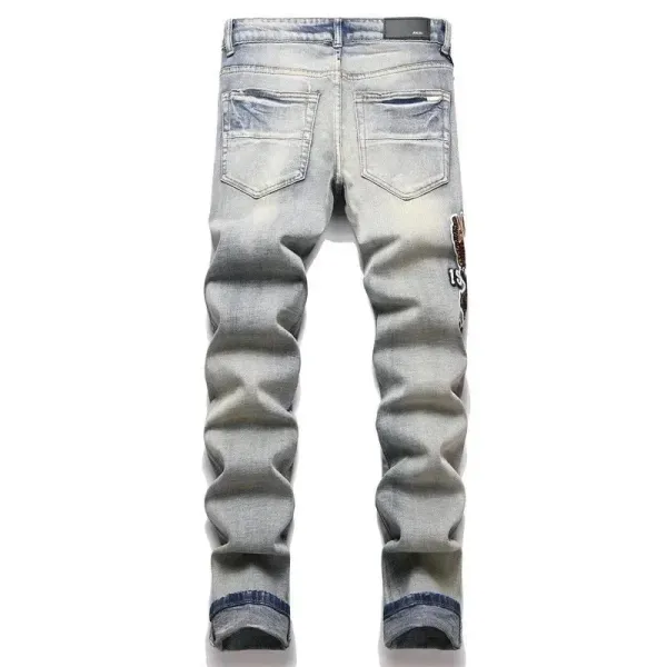DSquared² Embossed Floral Denim Jeans Black - 4