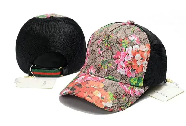 Gucci GG Marmont Floral Print Baseball Cap Multicolor - 1