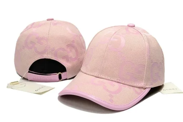 Gucci GG Monogram Pink Baseball Cap - 1