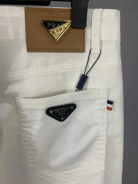 Prada Logo-Embroidered Black Jeans - 7