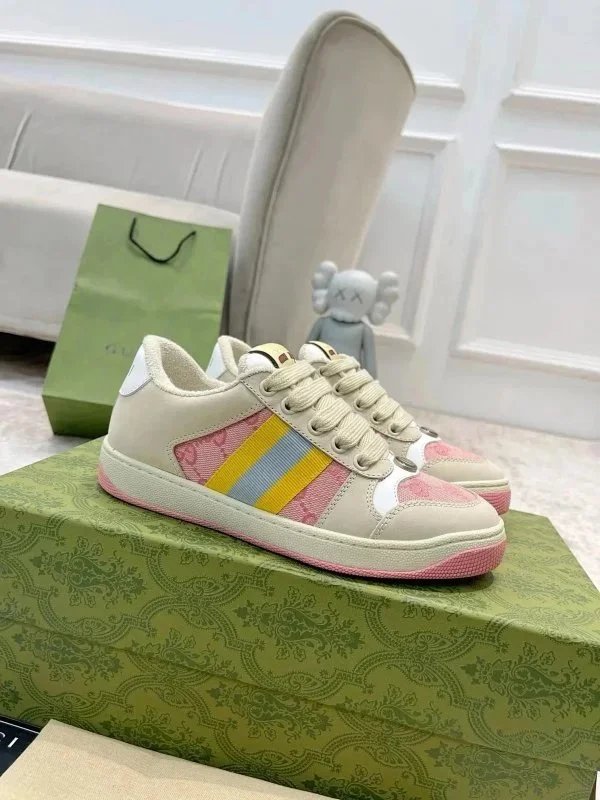 Gucci Ace Pineapple Embroidered White Sneakers - 9