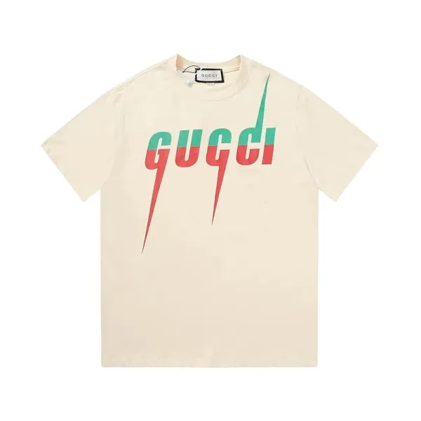 Gucci Green Lightning Logo T-Shirt Black + Pineapple Embroidery Sweatpants Green - 2