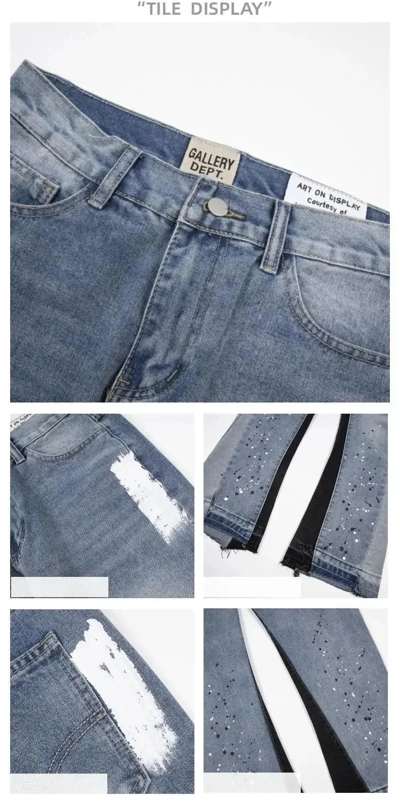 Gallery Dept. Cross Flame Jeans Blue - 4